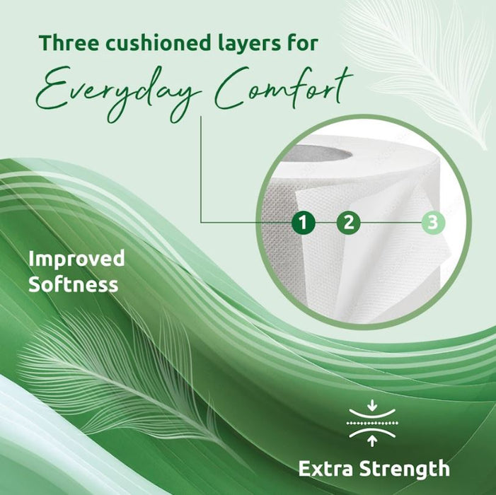 Phoenix 90 Toilet Rolls 3 Ply – Bulk Aloe Vera & Lemon Variety Pack, Soft, Strong & Fresh Bathroom Tissue