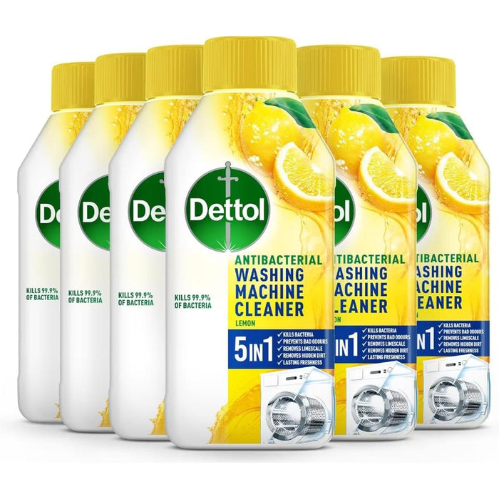 Dettol Lemon Breeze Washing Machine Cleaner, 250 ml, Pack of 6