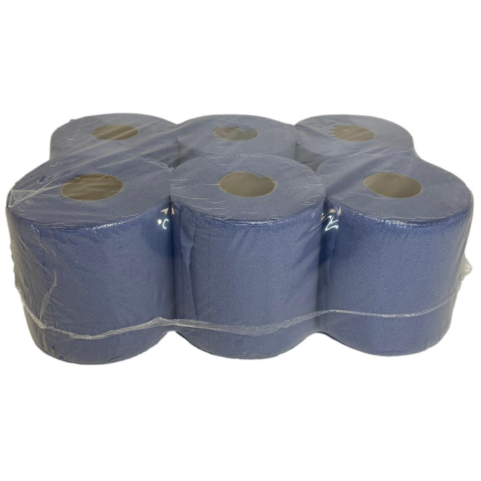 Black Shrink 6 Blue Centrefeed Hand Towel Rolls 1 x 6r