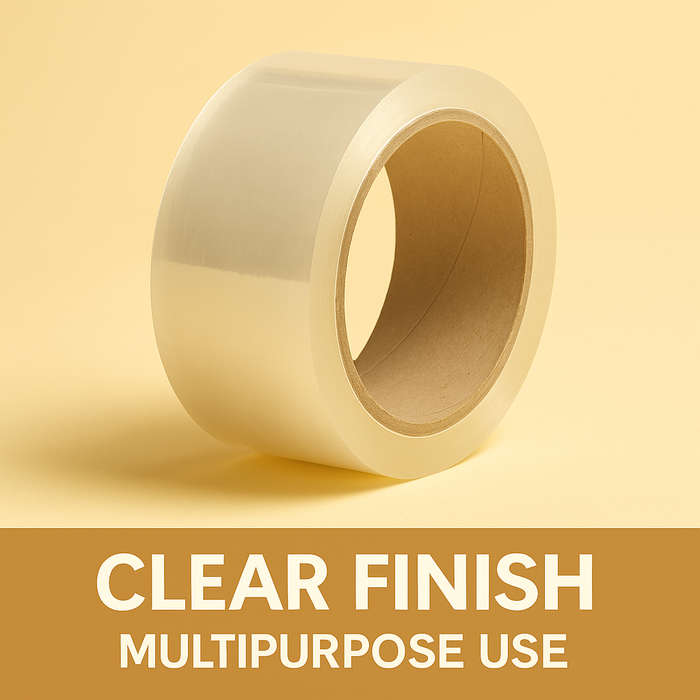 6 Pack Clear Packing Tape – 48mm x 132m Rolls for Packaging, Shipping & Storage