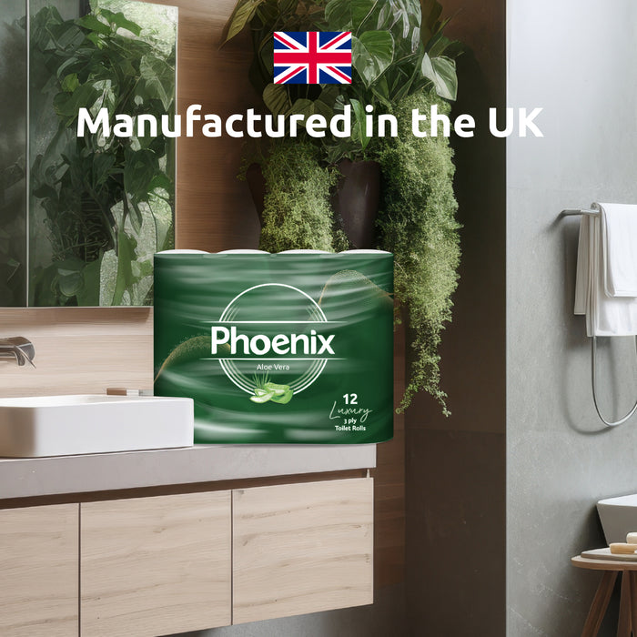 Phoenix Soft Aloe Vera Fragranced Quilted White 3 Ply Toilet Paper (84 Pack)