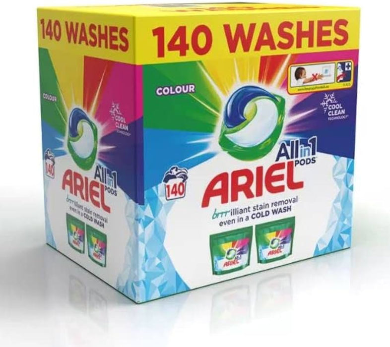 Ariel All in One Colour Pods, 140 Wash