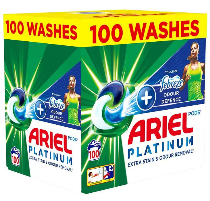 Ariel Platinum + Febreze All in 1 Pods, 100 Wash