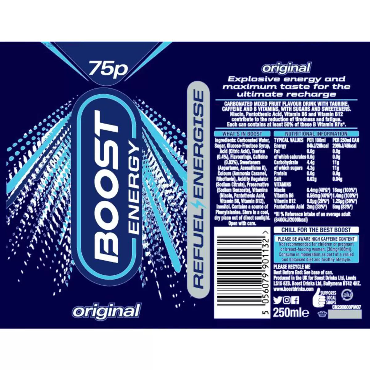 Boost Advanced Label Boost Energy Original 24 x 250ml — Alta Essentials