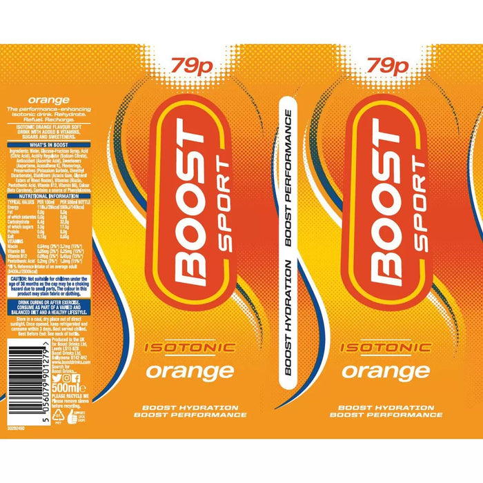 Boost Sport Isotonic Orange 12 x 500ml