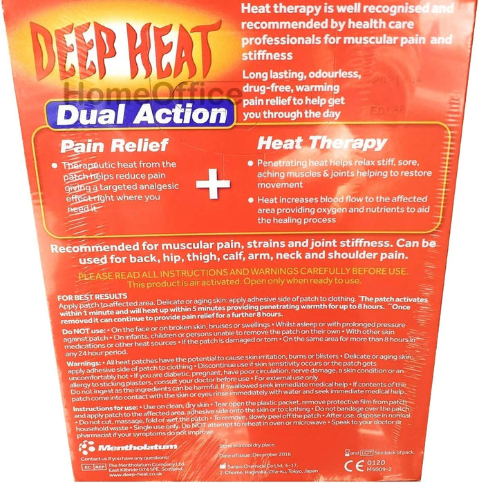 Muscle Pain Relief OTC Medicine Deep Heat 16-Hour Pain Relief Heat ...