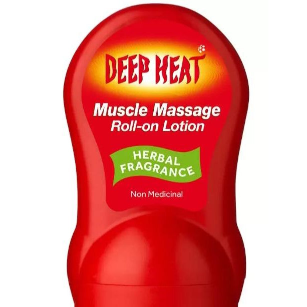 Deep Heat Muscle Massage Roll-on Lotion, 3 x 50ml