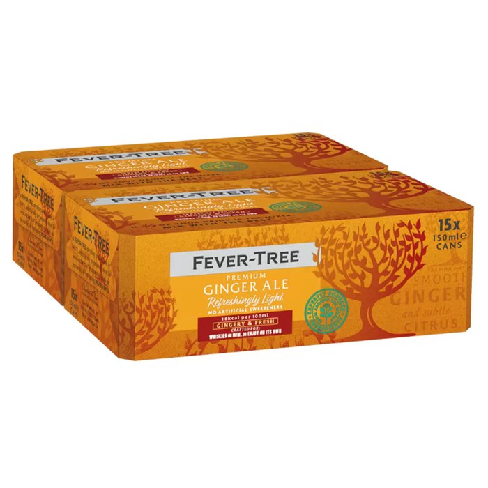 Fever Tree Light Ginger Ale 2x15x150ml