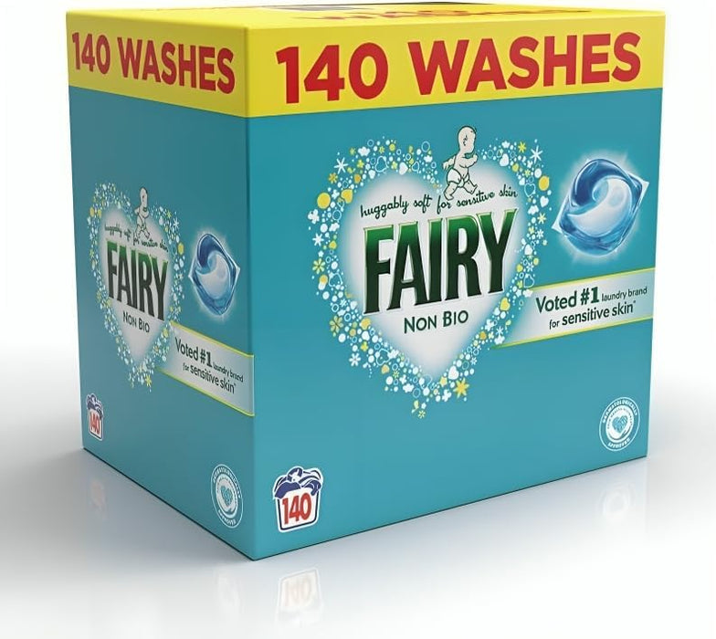 Fairy Non-Bio Pods, Laundry Detergent, Washing Liquid Tablets, pods, Capsules, 140 Washes