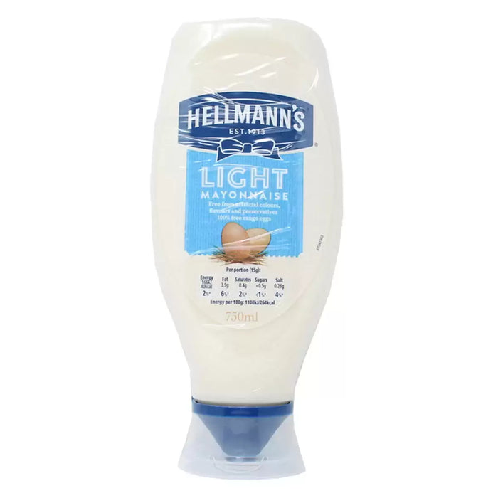 Hellmann's Light Squeezy Mayonnaise, 2 x 750ml