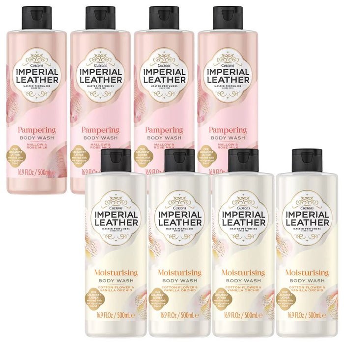 Imperial Leather Moisturising Body Wash with Cotton Flower & Vanilla Orchid 4 x 500ml