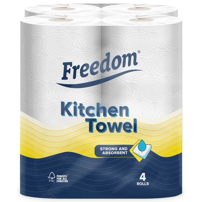 72 Rolls Freedom Super Strong and Absorbent Multi Purpose Kitchen Roll