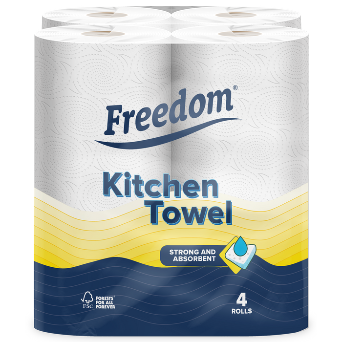 72 Rolls Freedom Super Strong and Absorbent Multi Purpose Kitchen Roll ...