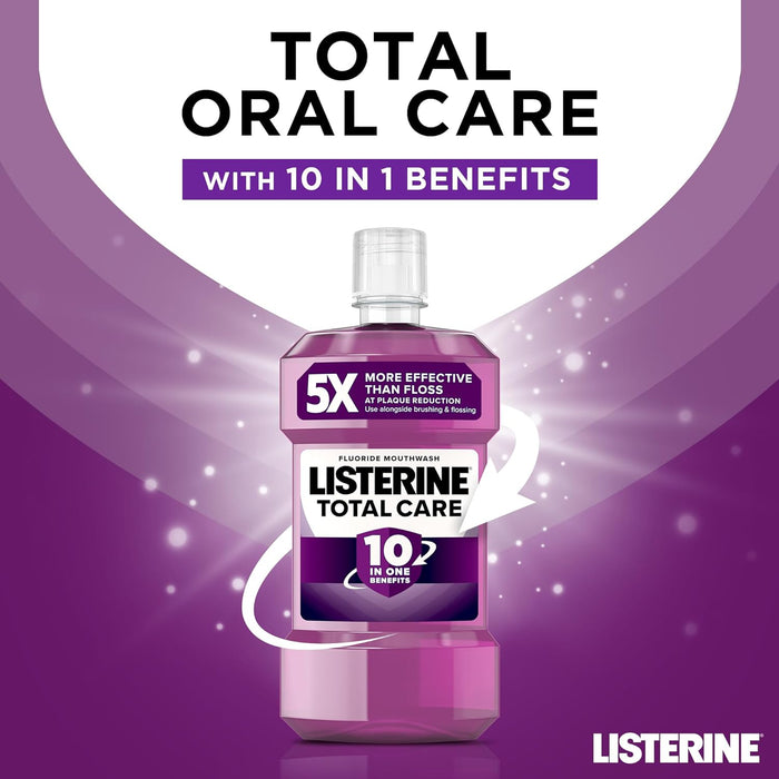 Listerine Total Care 10 In 1 Total Care Mouthwash Pack 2 X 1L