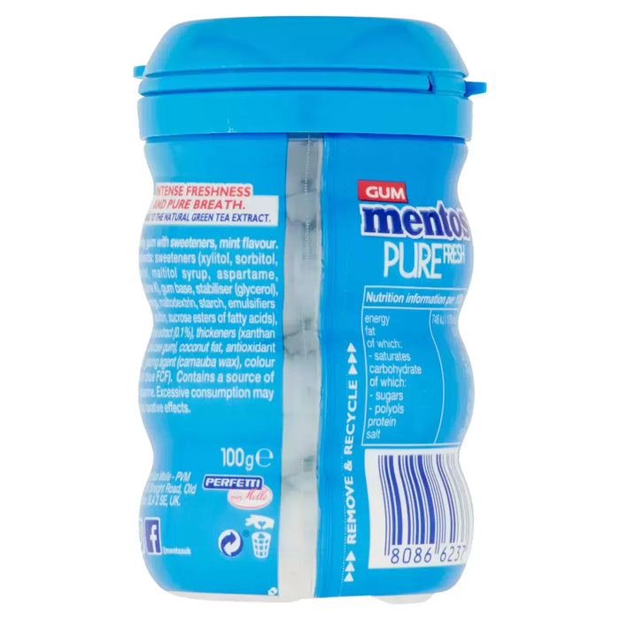 Mentos Pure Fresh Spearmint Chewing Gum, 6 x 50 Pack