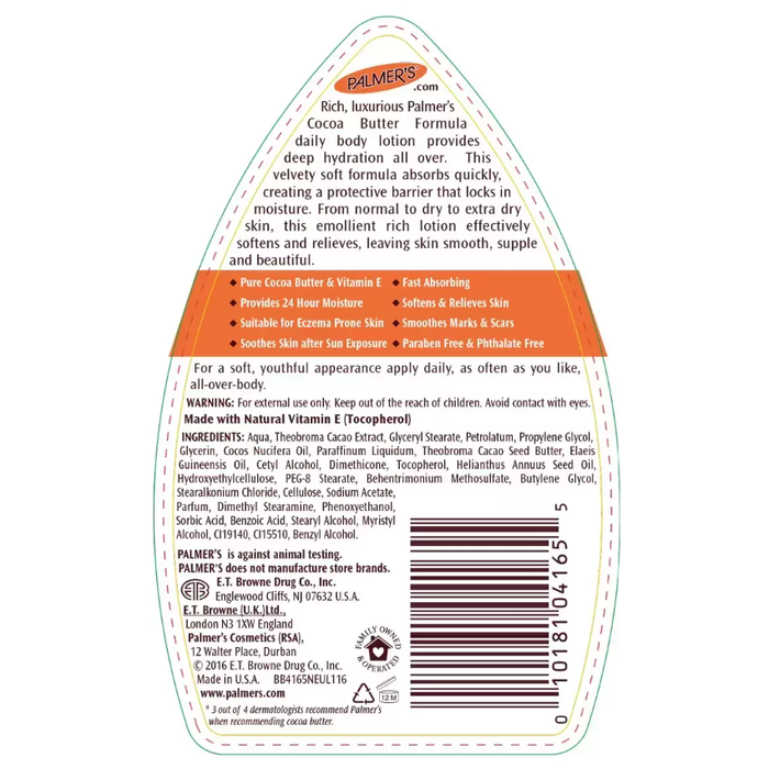 Palmer's Cocoa Butter Formula Body Lotion, 400 ml - Pack of 3