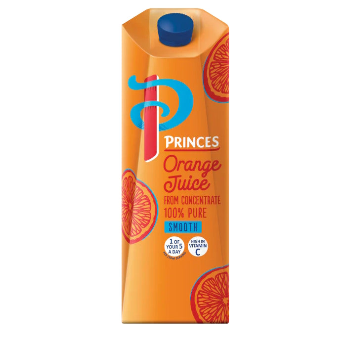 Princes Orange Juice Smooth 12 x 1L