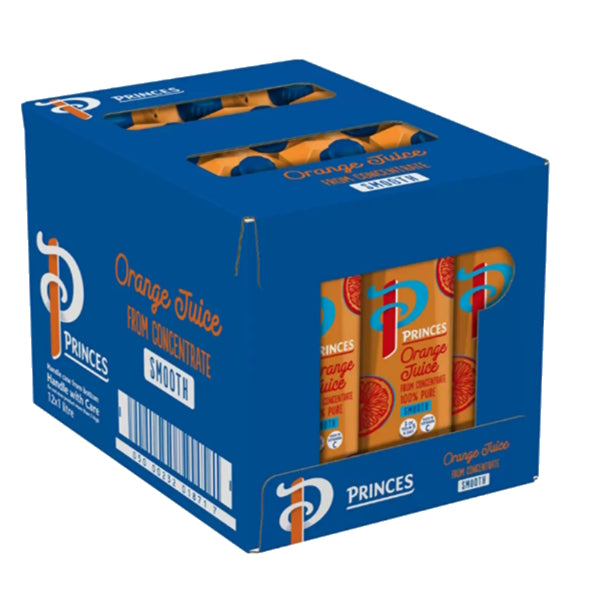 Princes Orange Juice Smooth 12 x 1L