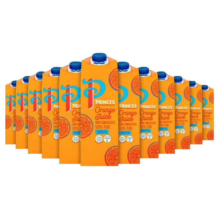 Princes Orange Juice Smooth 12 x 1L