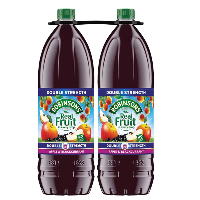 Robinsons Apple & Blackcurrant ( No Added Sugar) 2 x 1.75L