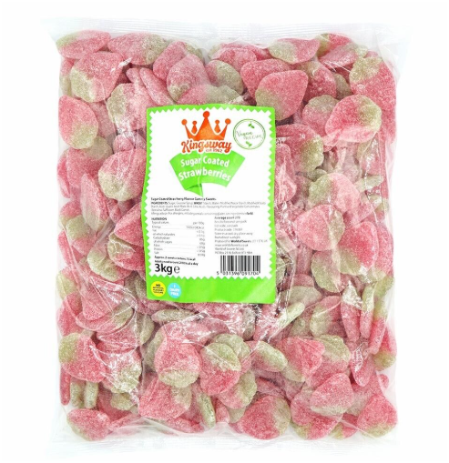 Kingsway Sugar Coated Strawberries Bag 3kg