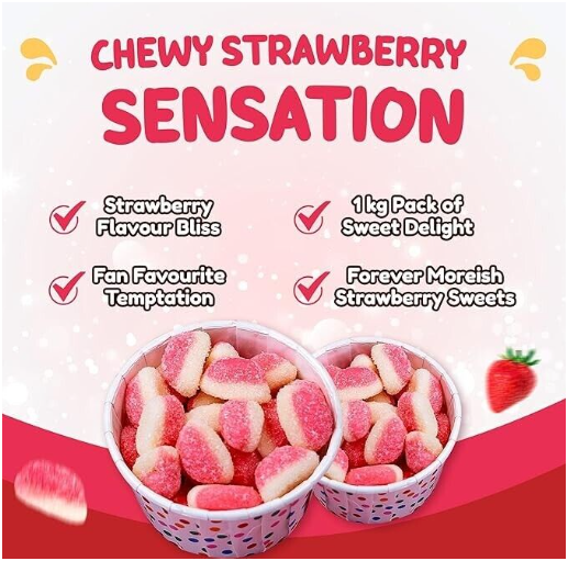 Sweetzone Strawberry Puffs 1kg