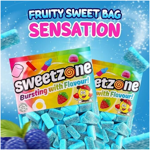 Sweetzone Blue Raspberry Slices Bag 1kg