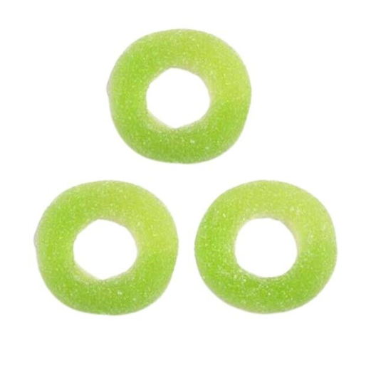 Sweetzone Sour Apple Rings Bag 1kg