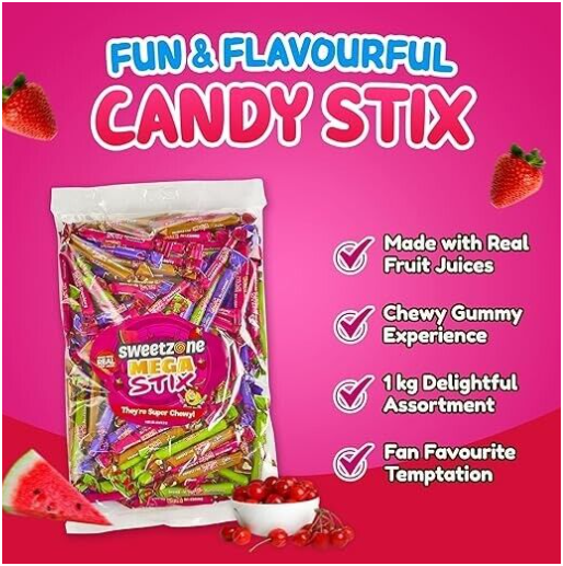 Sweetzone Mega Stix Bag 1kg