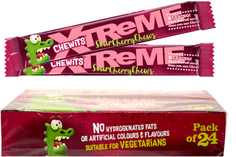 Chewits Xtreme Extremely Cherry Chews Packs 34g