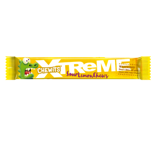 Chewits Xtreme Extremely Lemon Chews Packs 34g