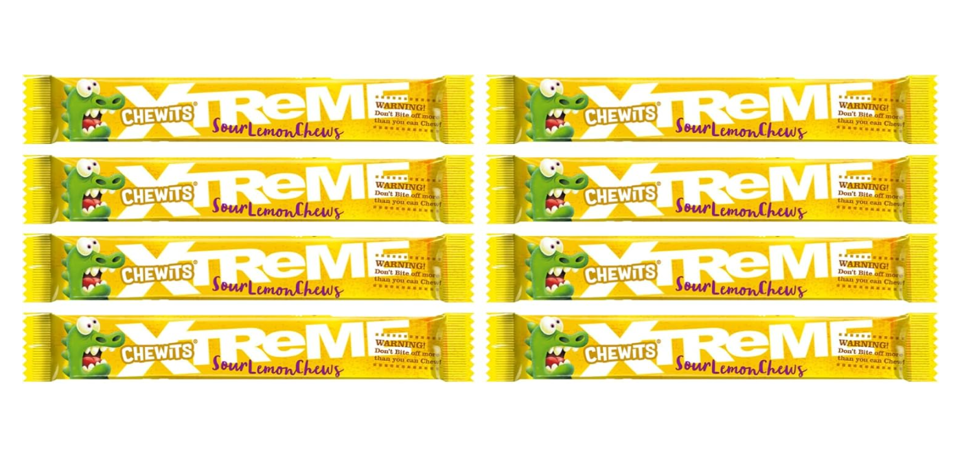 Chewits Xtreme Extremely Lemon Chews Packs 34g