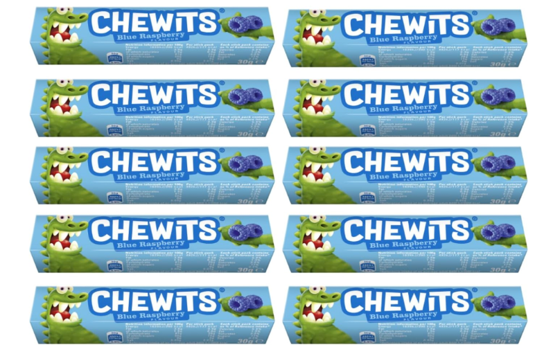 Chewits Blue Raspberry Flavour Stick Pack 30g