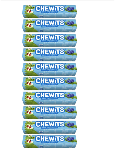 Chewits Blue Raspberry Flavour Stick Pack 30g