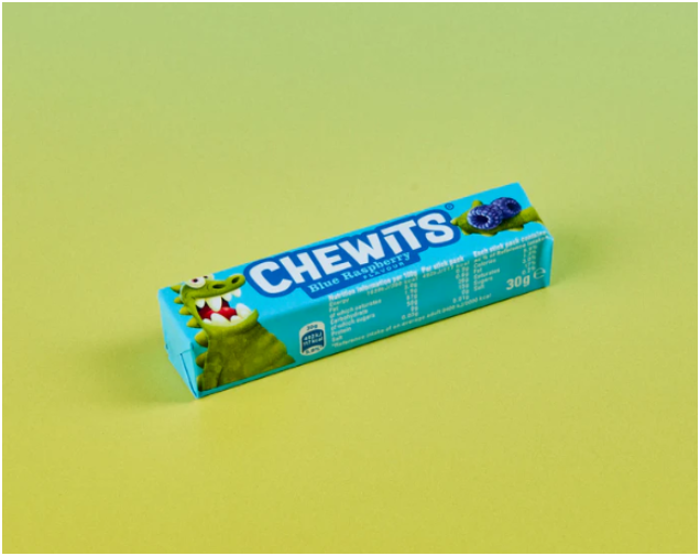 Chewits Blue Raspberry Flavour Stick Pack 30g