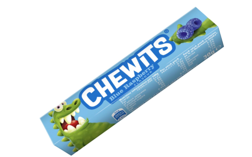 Chewits Blue Raspberry Flavour Stick Pack 30g