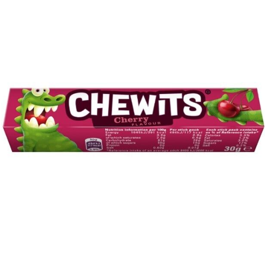 Chewits Cherry Flavour Stick Pack 30g