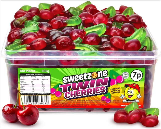 Sweetzone Twin Cherries Tub 800g