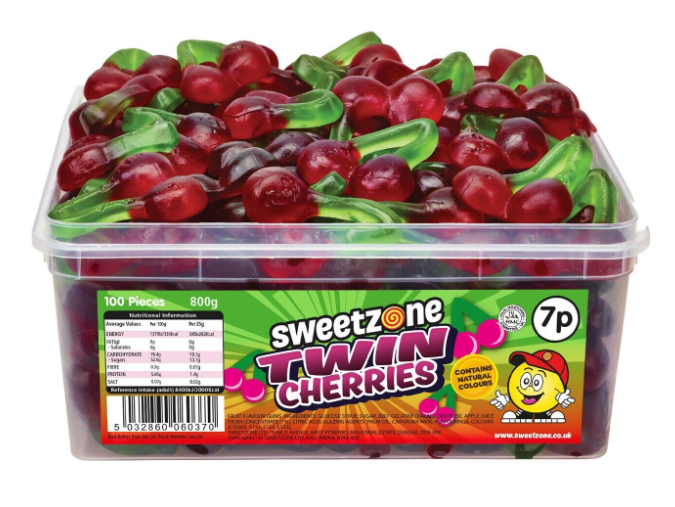 Sweetzone Twin Cherries Tub 800g