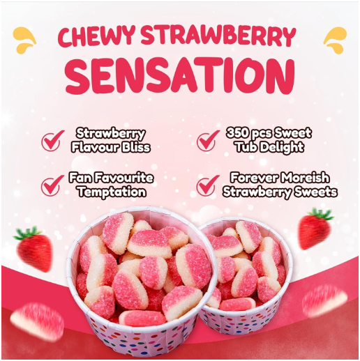 Sweetzone Strawberry Puffs Tub