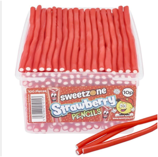 Sweetzone Strawberry Pencils Tub