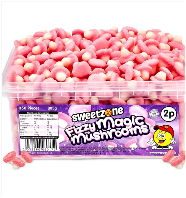 Sweetzone Magic Mushrooms 805g Tub - fruit flavoured foam mushroom