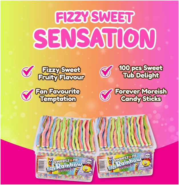 Sweetzone Rainbow Pencils Tub