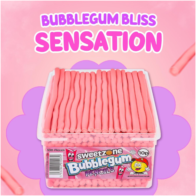 Sweetzone Bubblegum Pencils tub