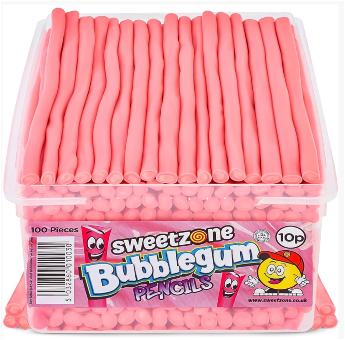 Sweetzone Bubblegum Pencils tub