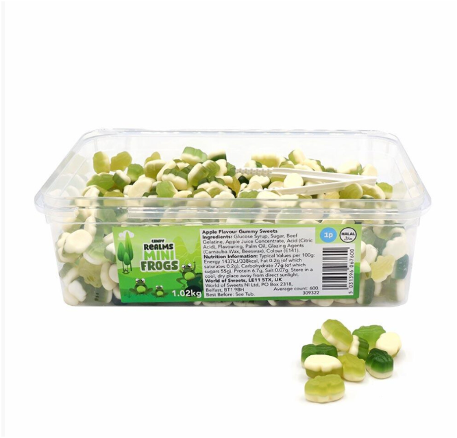 Candy Realms Mini Frogs Tub 1.02kg