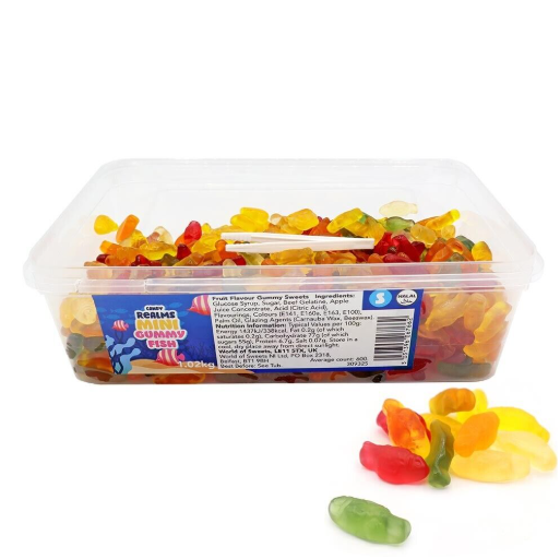 Candy Realms Mini Gummy Fish Tub 1.02kg