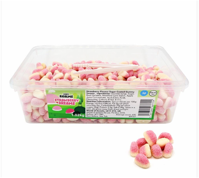 Candy Realms Strawberry Dreams Tub 1.02kg