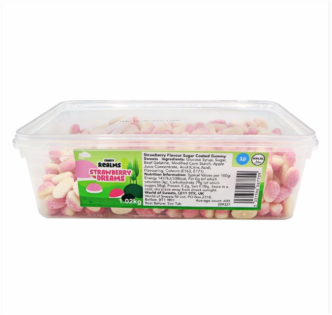 Candy Realms Strawberry Dreams Tub 1.02kg