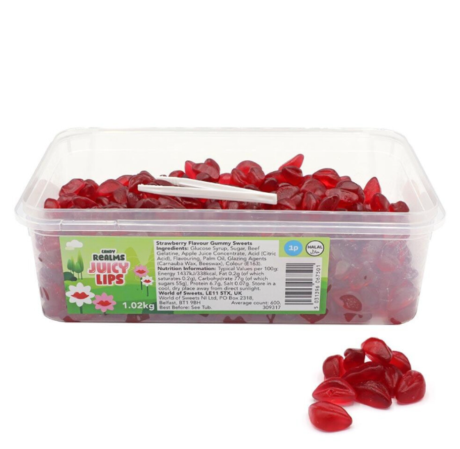 Candy Realms Jelly Lips Tub 1.02kg 